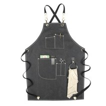 고급 미용 앞치마 데님 블루 헤어숍 미용실 헤어디자이너 에이프런 바버샵 헤어샵 공방 바리스타 네일샵 디자이너용