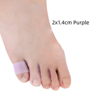 2 개 1 쌍 실리콘 손가락 발가락 보호기 건막류 분리기 외반 교정기 직선기 발 정형 페디큐어 제품, 2x1.4cm 퍼플
