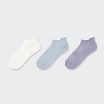 [국내매장판] 유니클로 발목 양말 화이트 3종set 페이크삭스 455332