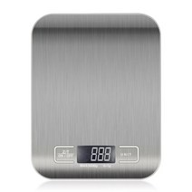 디지털 주방 저울 스테인리스 스틸 LCD 전자 식품 다이어트 우편 측정 도구 천칭 5kg 10kg 1g, [01] sliver 5kg