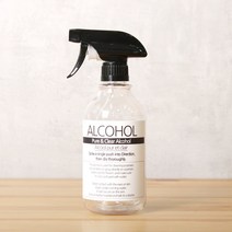 로맨틱노벰버 투명520ml 분무기(블랙 건), 1개, 투명520ml분무기(블랙건)라벨1화이트ALCOHOL