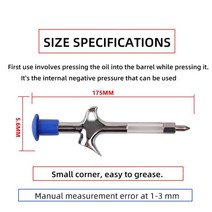 자전거 그리스 인젝터 건 - 바텀 브래킷 헤드셋 베어링 페달 허브에 그리스를 바르기 위한 미니 도구, 회색
