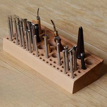 작업도구 가죽공예 펀칭 툴랙 정리 공구함 수납함, 76홀 너도밤나무  수납선반