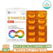 종근당 활력 비타민B 수용성비타민 60정