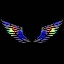 마이웨이카 자동차 천사 날개 스티커, 소형, 홀로그램