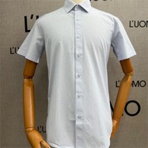 워모 GD01 남자 슬림핏 반팔셔츠(블루도트) TH339 (8414631)