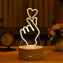 영업중 OPEN LED 오픈 네온 사인 24 보드 간판 광고판 3D 램프 아크릴 USB 야간 조명 램프크리스마스 크리스마스 장식 홈 침실 생일 결혼 선물 164EA 7, 09 9 - Than heart