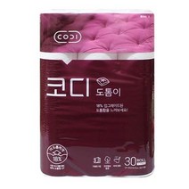 물에잘녹는 두루마리휴지 코디 도톰이 3겹 화장지 30롤 화장지 화장지 먼지없는 비데용 코스트코 홈쇼핑, 상세페이지 참조