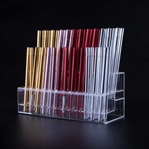 펜진열대 문구점 문방구 펜꽂이 투명 아크릴 서점 판촉물 홀더 연필 마카펜 케이스 계단식 전시선반, 7.일자형 48홀