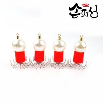 손피싱 연질바늘 12발 쭈꾸미볼 진주 쭈꾸미 애자 40g 50g 60g 70g 쭈꾸미 문어 갑오징어 채비 낚시, 진주 60g(원통포장)