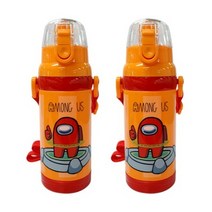 르번 어몽어스 안심락 원터치 물병 2p, 혼합색상, 470ml