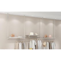 매장용 옷가게 행거 천장고정 스테인리스 심플 인테리어 옷걸이, 120cm x 100cm