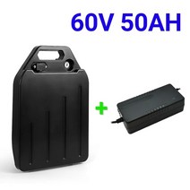 전동킥보드 배터리 18650 60v 20ah 이중 바퀴 접이식 citycoco 전기 스쿠터 전기 자동차에 적합한 방수 리튬, a-60v 50ah 충전