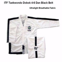태권도도복 도복 태권도 합기도 품새 Itf 1-6dan 초경량 통기성 흰색 유니폼 옷 긴 소매 피트니스 훈련 자수 gi 가라테