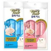 퓨리나 팬시피스트 퓨레키스 참치참치/참치닭가슴살 내추럴참치 연어 치킨 5개 묶음, 닭가슴살퓨레(파랑)5개
