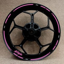 가와사키 오토바이 17 치 휠 허브 데칼 장식 로 닌자 125 300 ZX-6r 10R 림 반사 스티커, 19 Ninja