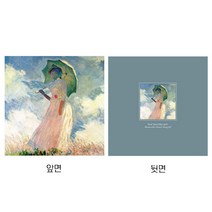 [갤러리디엠] 명화 리빙 쿠션 인테리어 포인트 사각 패브릭 쿠션 솜 선택사항, 양산을쓴여인