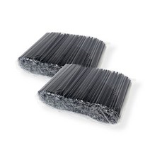 스트롱팩토리 개별포장 일자빨대 검정 25cm 500개입, 2팩