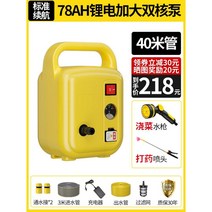 휴대용 워터펌프 스프레이 급수 펌프 세차 애견 샤워기, 78AH리튬배터리 듀얼펌프+40미터튜브 세트
