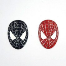 스파이더맨 로고 자동차 엠블렘 3D스티커, 스파이더맨로고엠블램_블랙