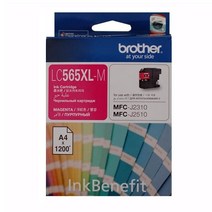 브라더 LC565XL C M Y J2310 J2510 J3520 J3720 정품잉크, 1개, Magenta