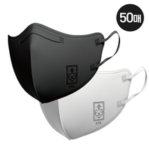 진짜 국가대표가 쓰는 국가대표마스크 KF94 새부리형 화이트/블랙/그레이. 카타르 응원 국가대표축구팀 KFA, 화이트+블랙, 50매(1박스)