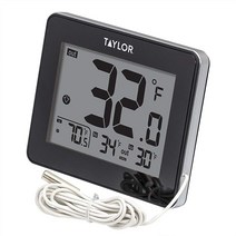 Taylor Precision Products 기압계 및 타이머가 있는 실내/실외 디지털 온도계, Wired Digital Indoor/Outdoor T