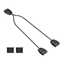 랜선 분배기 허브 인터넷 10 pcs 1-2 연장 케이블 5v 3 핀 마더 보드 연장 케이블 argb 동기화 허브 분할 라인 확장 동기화 케이블, 검은색