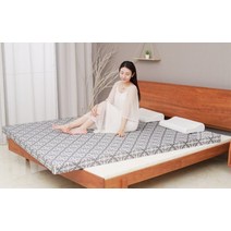 토퍼 템퍼 템퍼페딕 매트리스 슈프림 무중력 기절 바닥 침대, 08. 10cm 두께(50D 파우더 하드) 그린 대나무