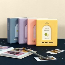 아카이브 2단 콜북 포토카드 포카 앨범 폴라로이드 콜렉트북 포켓 사진첩 포토북 명함 생일 기념일 선물, 01 CUSTARD YELLOW