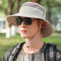2+1 남자 등산 모자 낚시 캠핑 메쉬 벙거지, 그레이+그레이, 카키