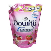 다우니 초고농축 핑크 섬유유연제 베리베리와 바닐라크림 리필, 1개, 1.6L