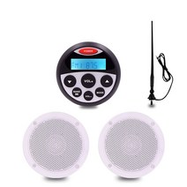 해양 라디오 스테레오 블루투스 오디오 시스템 FM AM MP3 플레이어 4 ATV 스파 골프 카트 보트 오토바이에 대한 방수 스피커 안테나, 중국
