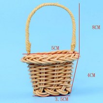 꽃바구니 미니 등나무 직조 보관 바구니 과일 캔디 드라이 플라워 유치원 어린이 선물 장식 정리함, 02 2