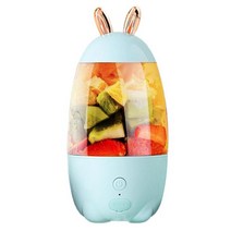 블랜더 소형 blender 미니 과즙 믹서기 USB 전기 과일 믹서 블렌더 어린이 및 성인용 1500mah 스포츠 여행 체육관 야외, Blue, CHINA