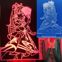 애니메이션 게임 그림 Yoimiya 나이트 라이트 악마 슬레이어 3D 램프 Genshin 영향 바나나 피쉬베이스 및, 07 Acrylic Board 5