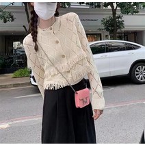 여성 스웨터 니트 술 탑 자켓 홀가먼트 여름 후드 코발트블루 소라색 숄더 연 항아리 캐시미어 셔링 하트넥 핑크 가