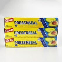 GLAD 글래드 프레스앤씰 매직랩 접착력 있는 주방랩 12.3m x 30cm 3개입 ET