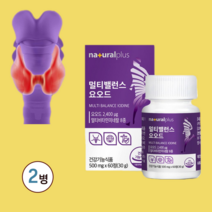 요오드 영양제 갑상선영양제 요오드영양제 odine 아이오딘 유기농 요오드 고용량 요오드영양제갑상선 슈퍼 요오드 요오드 효능 요오드 알약 요드 아연 비타민 미네랄, 2병