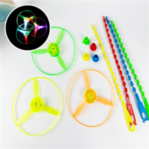 (10개) LED 꽈배기플라잉 꽈배기 프로펠라 낙하산놀이 부메랑 원반 잠자리 야외 장난감 대형 무배, 랜덤_10개