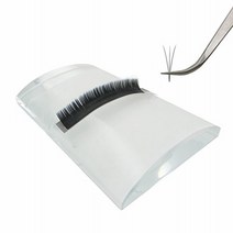 Curved Tile Large Volume Eyelash Extension Stand Glass Glue Pallet, 1