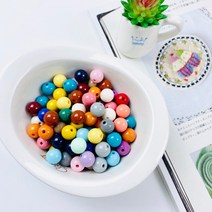 페일톤 컬러 아크릴 구슬비즈(20g), 8mm(약74개)
