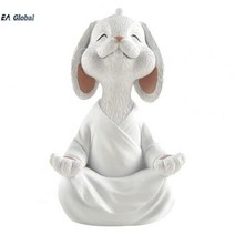 계묘년 선물 2023년 띠 액막이 흑토끼 조각상 조형물 장식 명상토끼, 선택완료, 화이트