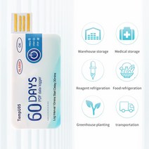 TempU05 온도 데이터 로거 60 일 일회용 온도 분석기 PDF USB, 베이지