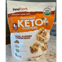 (코스트코)innonfoods 유기농 코코넛 피칸 아몬드 호박씨 키토 클러스터 간식 454g