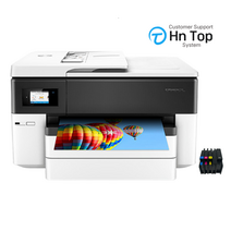 HP 오피스젯 7740 A3 출력 복사 스캔 팩스복합기 HP 7740 충전식 카트리지 무한잉크 사무용프린터, 스마트 충전카트리지 완제품 (100ml 전용잉크포함)
