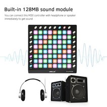 디지털 전자 피아노 새로운 선반 드럼 패드 컨트롤러 USB 백라이트 슬라이더 키보드, 64 오디오 소스