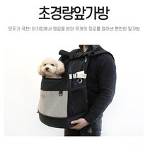 반려동물 앞가방 강아지 주머니 보자기 초경량 L 소동물이동장, 상품선택, 블랙