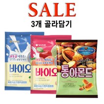 오리온 통아몬드 90g 바이오 생우유캔디 99g 생과즙캔디 99g (총3개) 골라담기, 통아몬드캔디90g 2개+생과즙캔디99g 1개