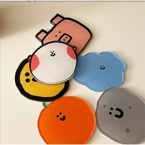 블랑 귀여운 아크릴 티코스터 컵받침 감성 카페 커피 음료잔 패드, 얼굴 2p